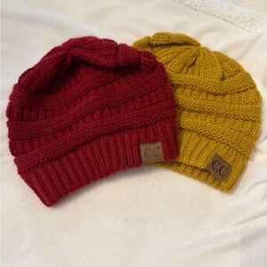 NWOT! C.C  Knit Beanies (2)